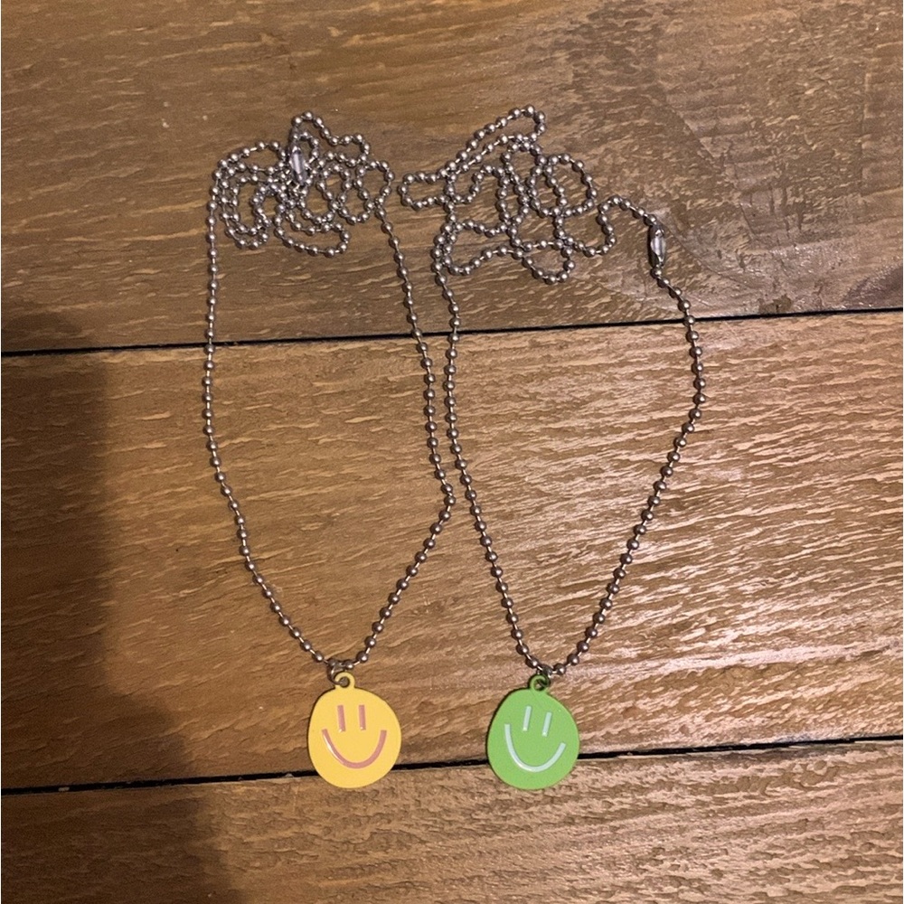 smiley face necklaces